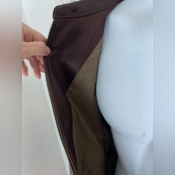 POLO RALPH LAUREN Luxury Brown Leather Jacket with Pockets - Picture 15 of 16